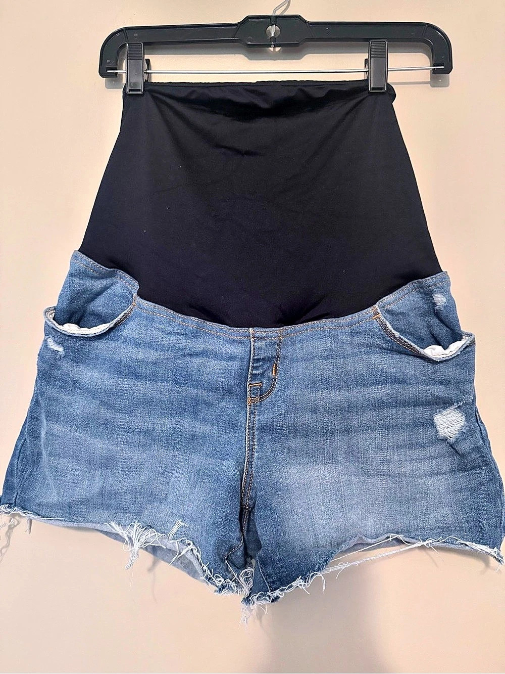 Isabel Maternity Midi Short Maternity Denim Shorts Size 10